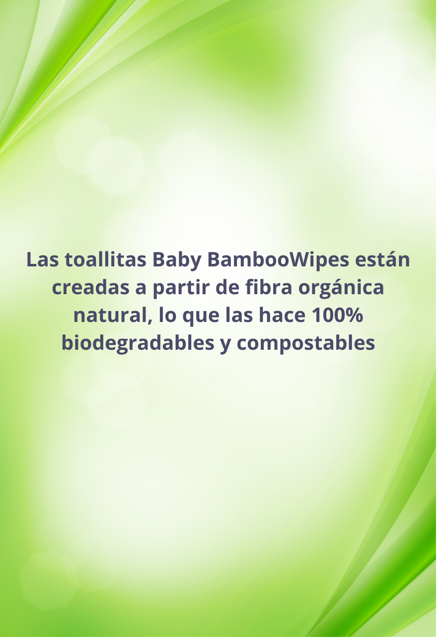 Toalla Húmedas Bambu Agua 99.9% 60unid Biodegradable Nachin