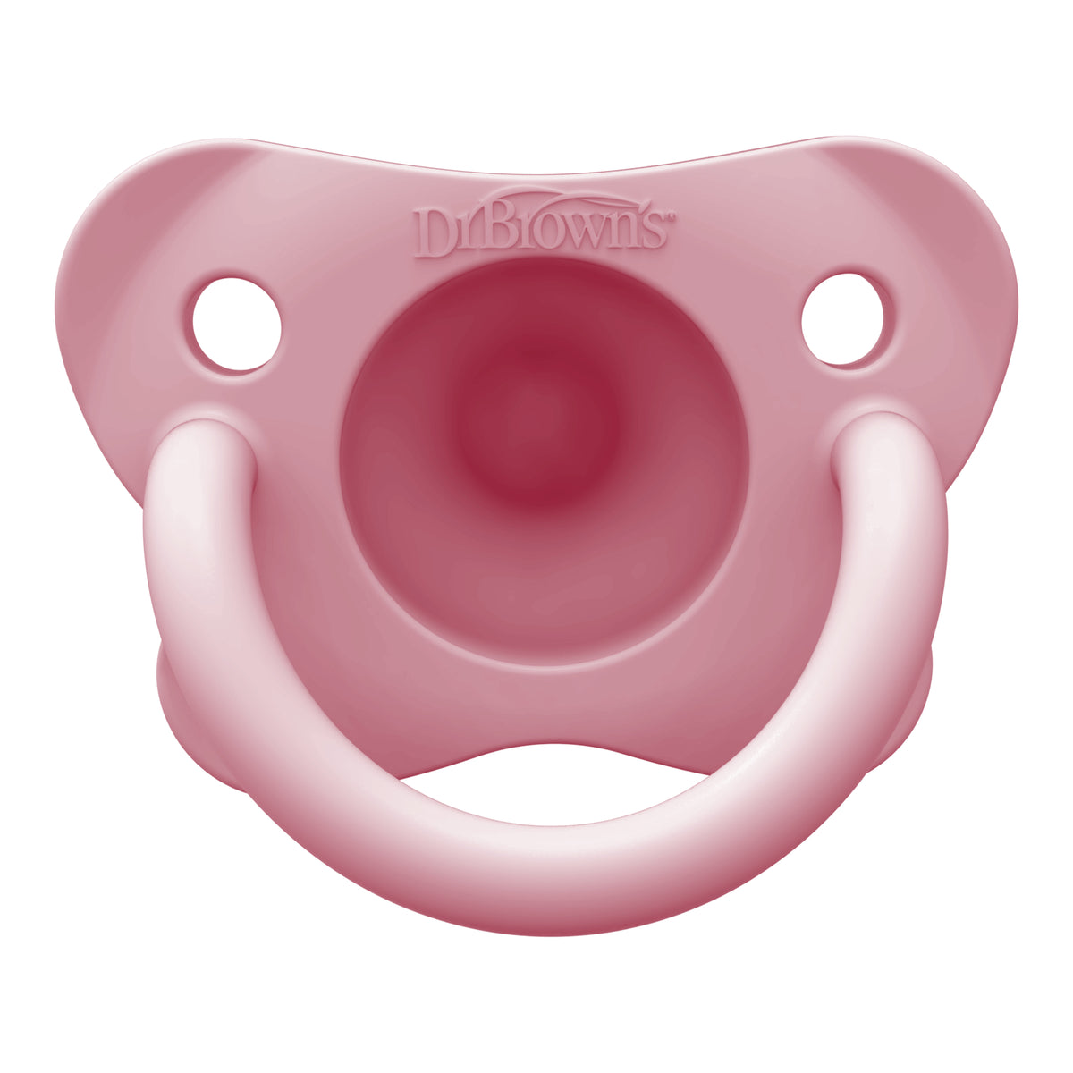 Chupete Silicona Dr Brown's 0-6 Meses Rosa Verde 2 Unid