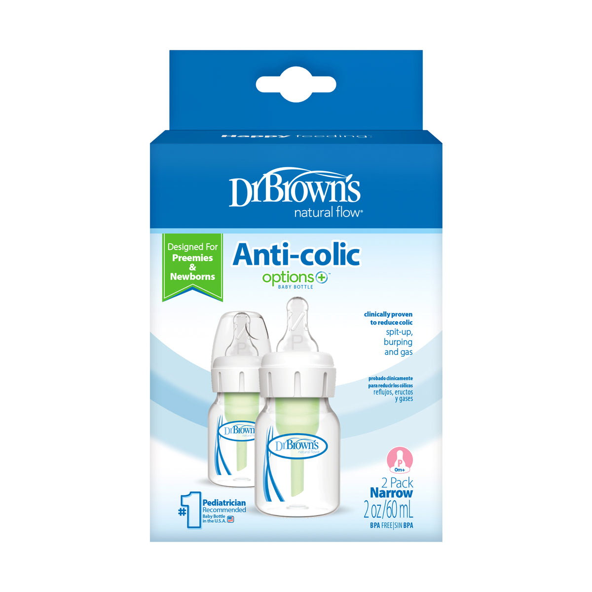 Pack 2 Mamaderas Anticólico Estándar 60ml Tetina Prematuro
