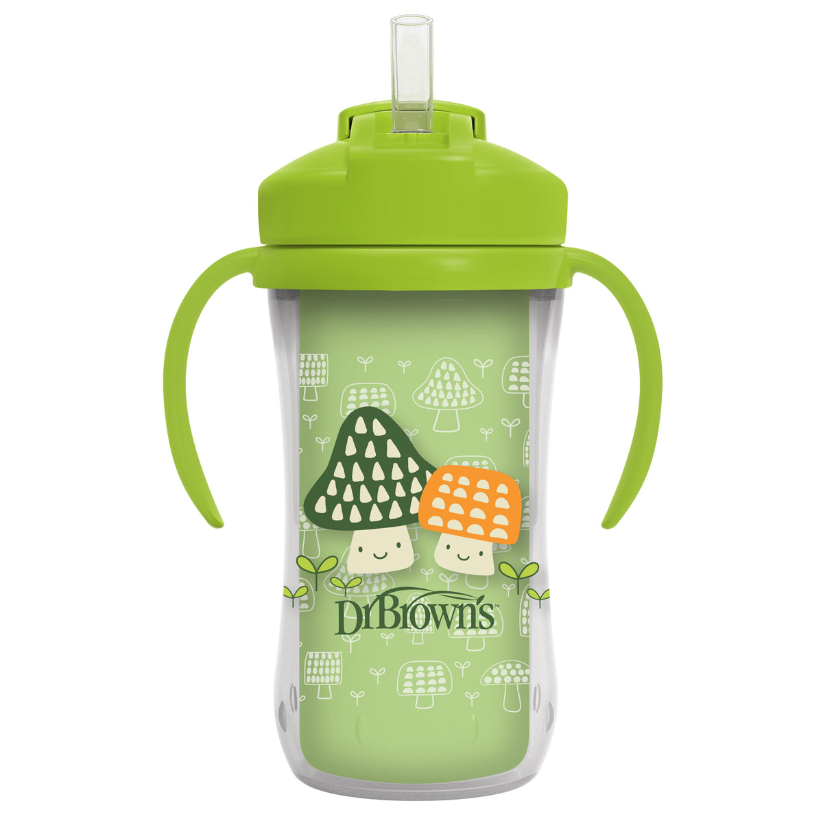 Vaso Termico Con Bombilla 12m+ Dr. Brown's 300ml Verde