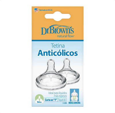 Tetina Boca Ancha Options+ 9M+ Corte “Y” (Líquidos más espesos) Dr. Brown’s