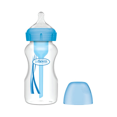 Mamadera Boca Ancha Dr Brown's Options+ 270ml Azul