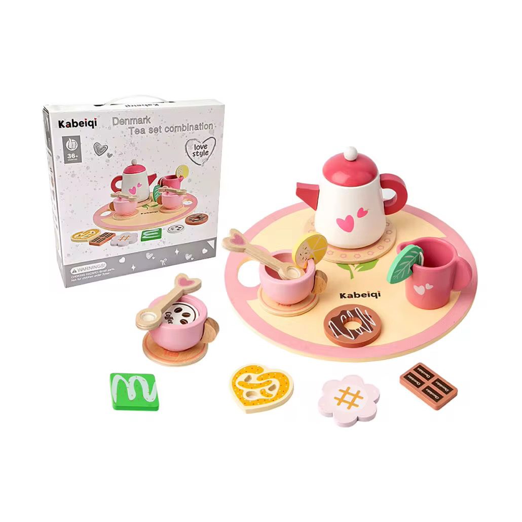 Juego De Tazas De Té Madera Juego De Rol Niños