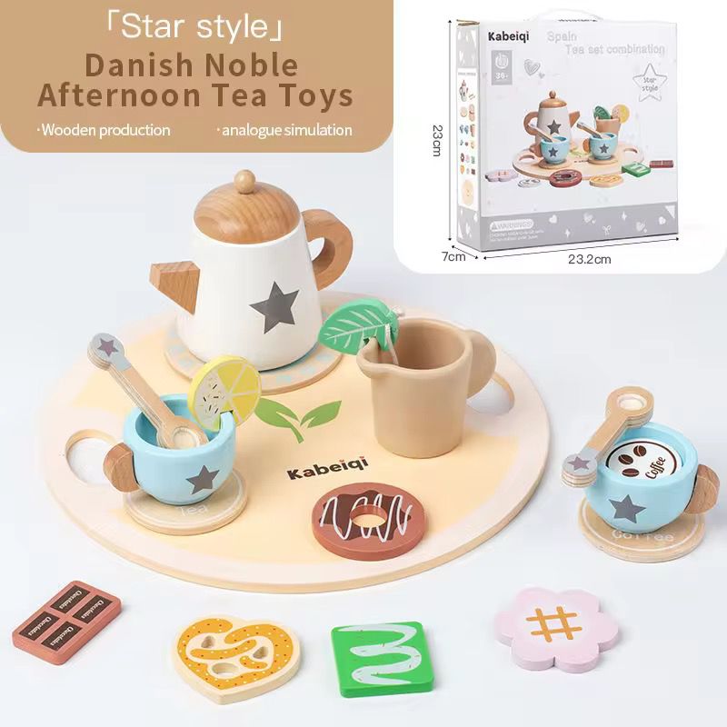 Juego De Tazas De Té Madera Juego De Rol Niños