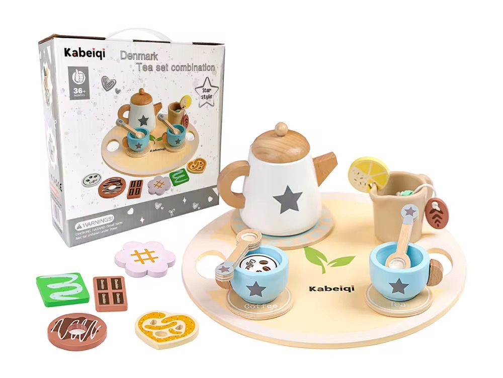 Juego De Tazas De Té Madera Juego De Rol Niños