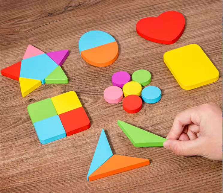 Juego De Encaje Madera Con Pizarra Multiusos