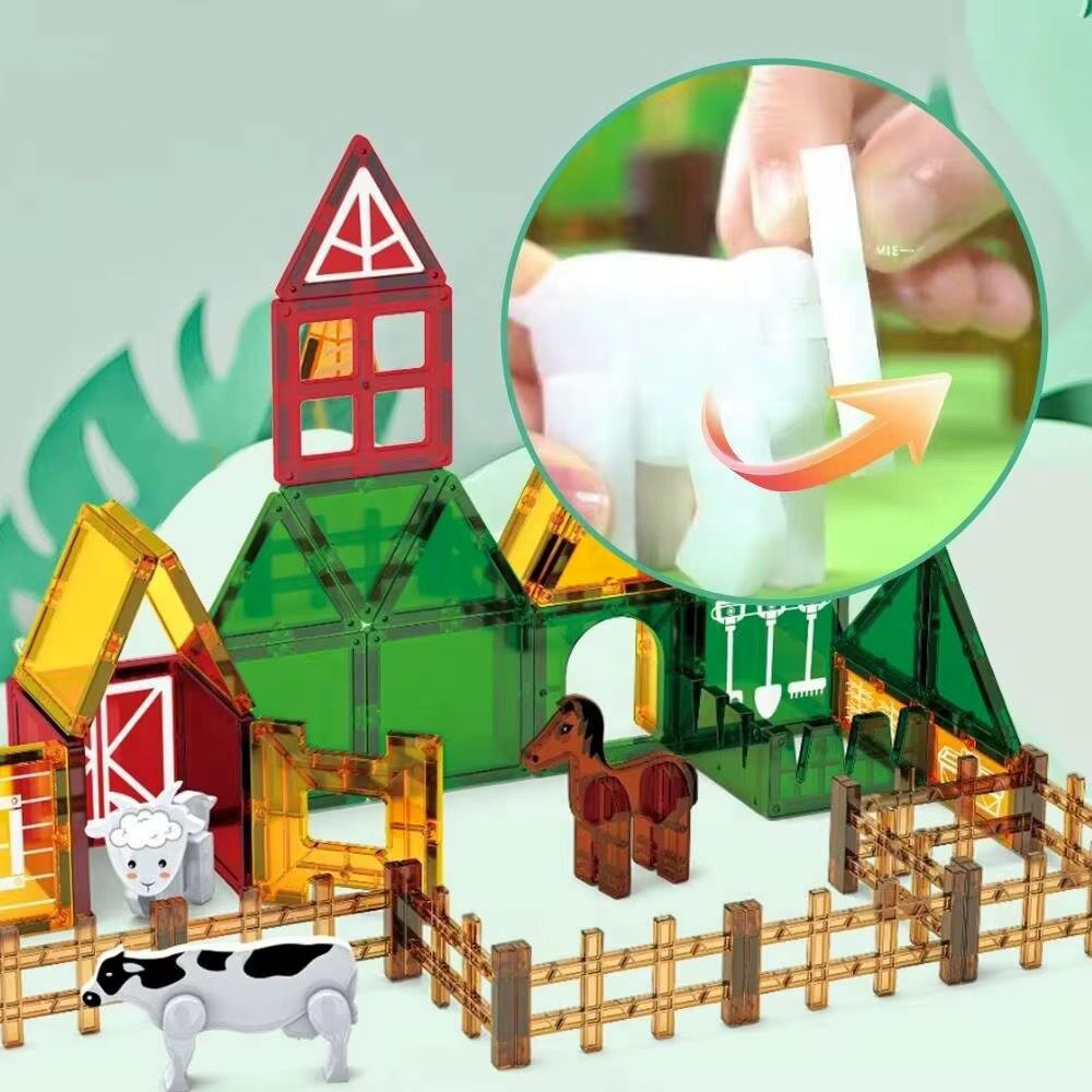 Juego De Imanes Magneticos Granja- Animales 46 Pzs