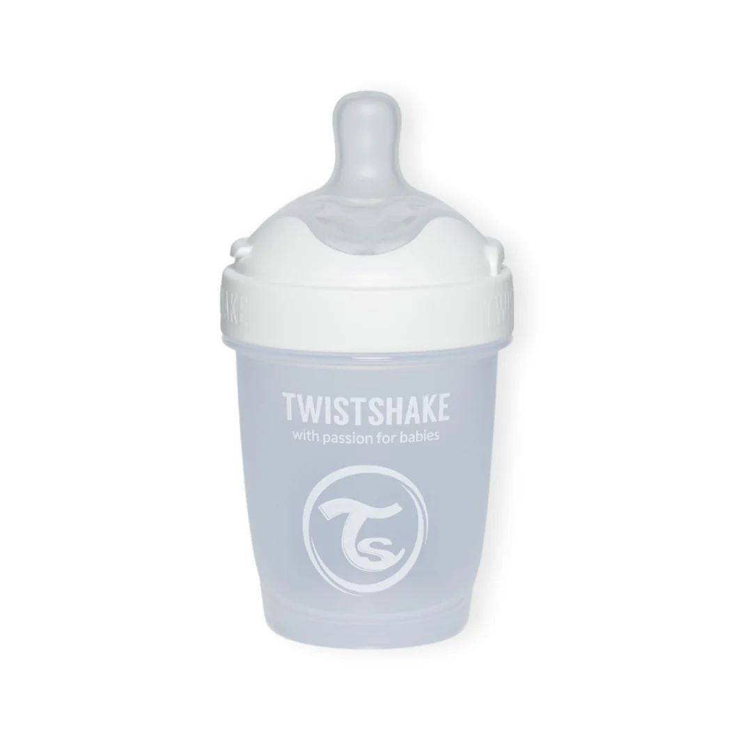 Mamadera Anticólico Twistshake Double Pro 180ml Blanco