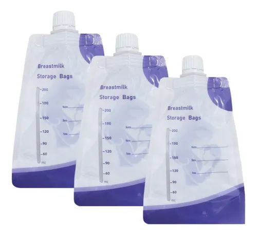 Bolsas De Almacenamiento Leche Materna Tapa Con Rosca 200ml