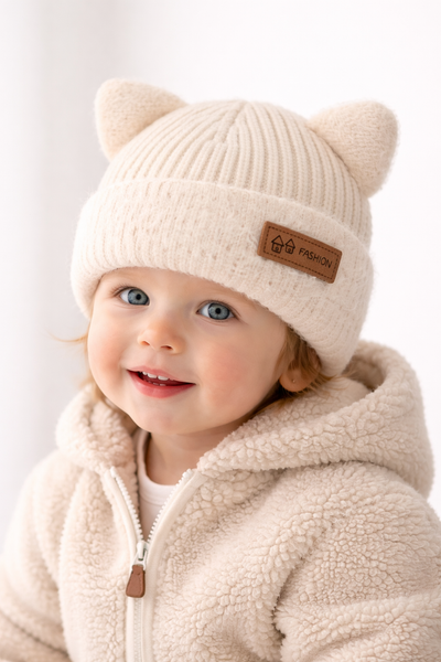 Gorro De Lana Invierno Para Niños Con Orejas Gatico
