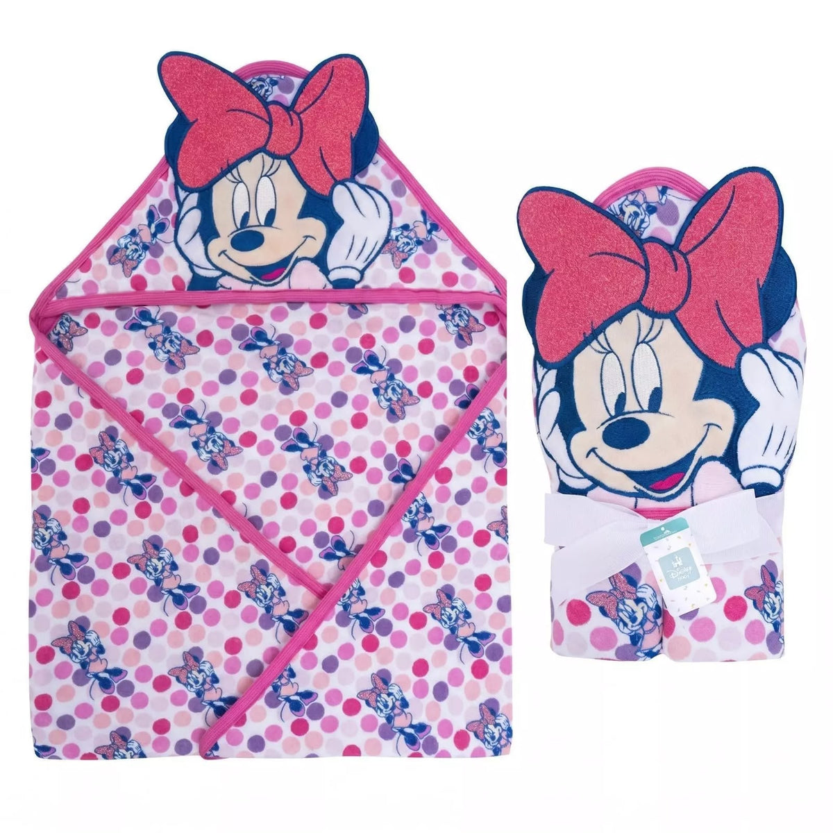 Toalla De Baño Bebe Con Capucha Bambino Minnie