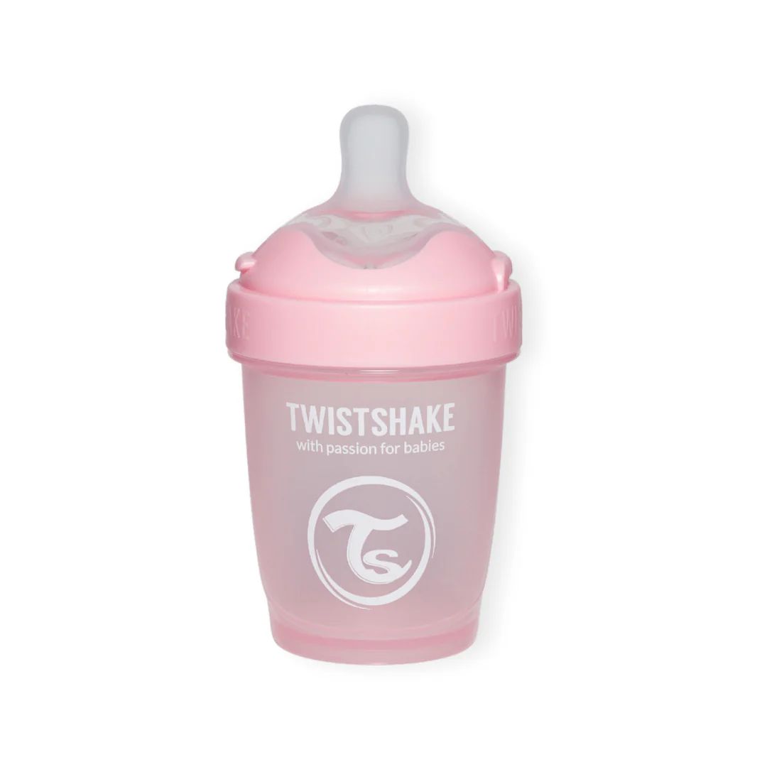 Mamadera Anticólico Twistshake Double Pro 180ml Rosa