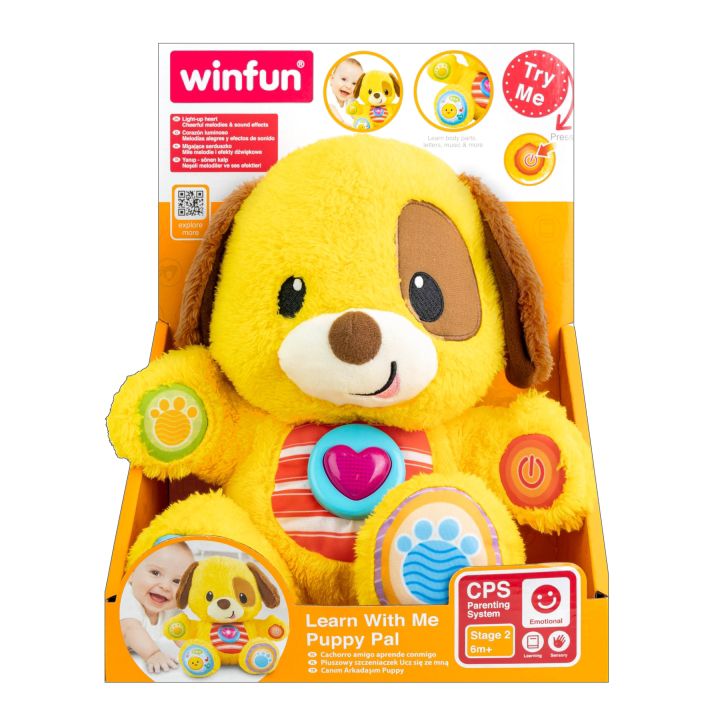 Peluche Perrito Aprende Conmigo Luz Y Sonido Winfun