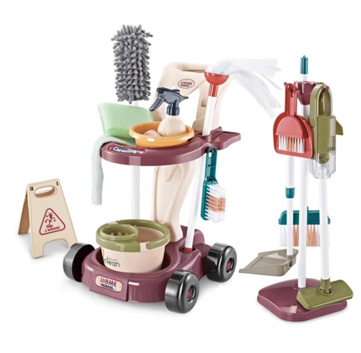 Juguete Limpieza Set De Aseo Didáctico Con Aspiradora Niños