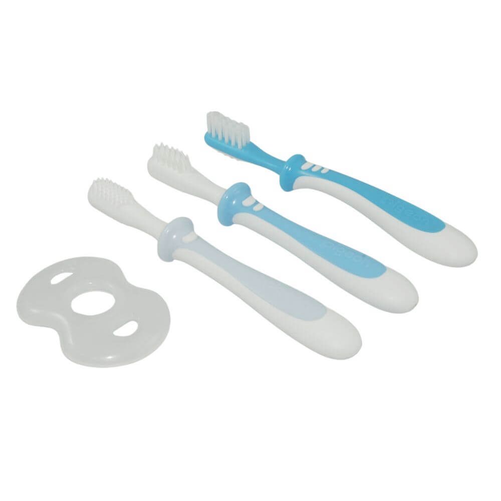 Set Cepillo Dental Pigeon 3 Etapas Aprendizaje Celeste