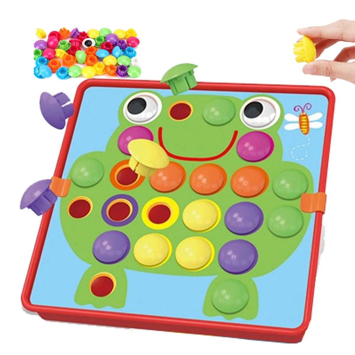Puzzle De Botón Mosaico 12 Láminas Juego Didáctico