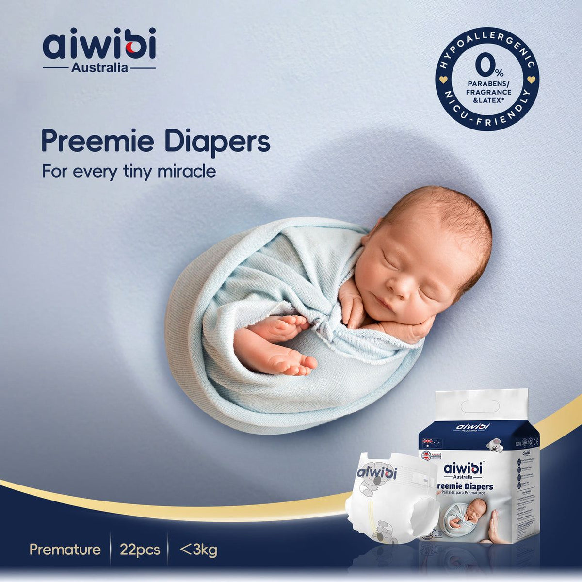 Pañales premium para Prematuros
