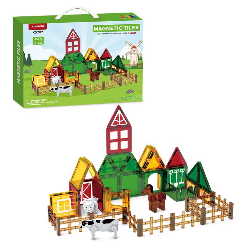 Juego De Imanes Magneticos Granja- Animales 46 Pzs