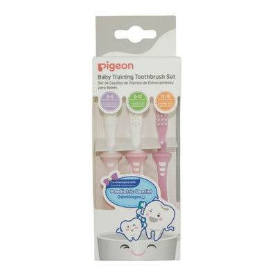 Set Cepillo Dental Pigeon 3 Etapas Aprendizaje Rosa