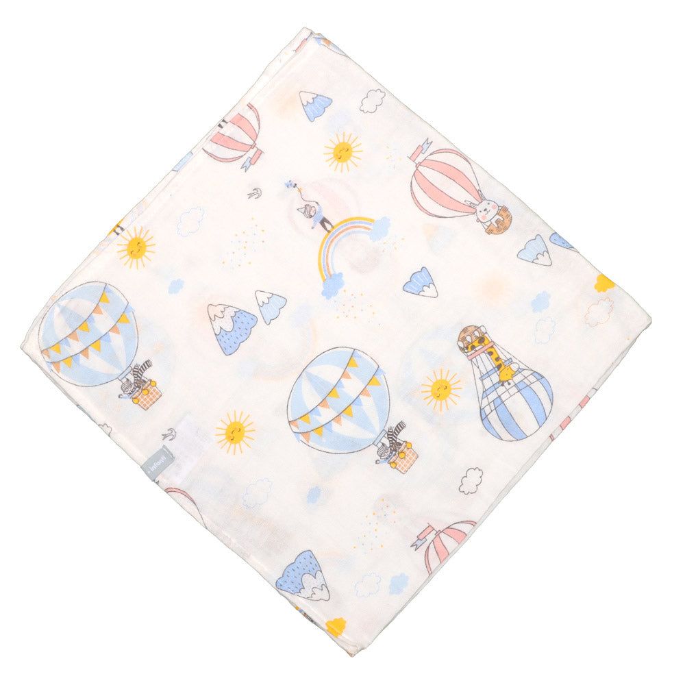 Pack 3 Tutos Infanti Algodón Muselina 75x75cm Celeste