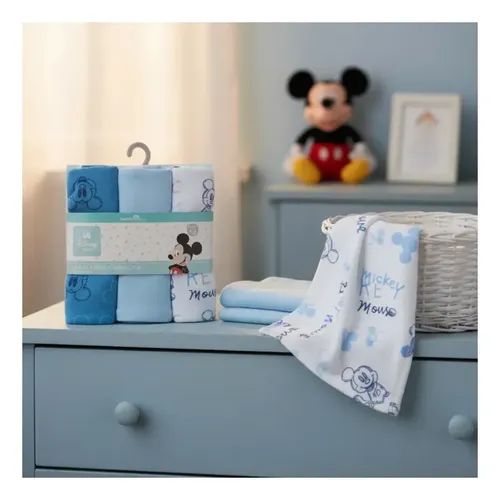 Tutos pack3 suavecitos Mickey Bambino Celeste