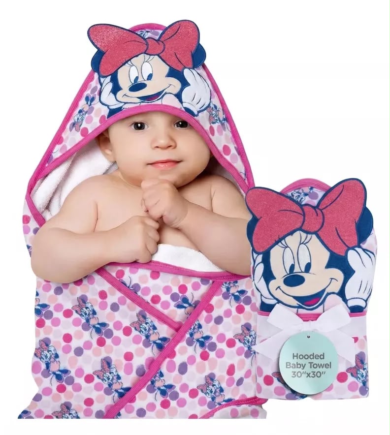 Toalla De Baño Bebe Con Capucha Bambino Minnie
