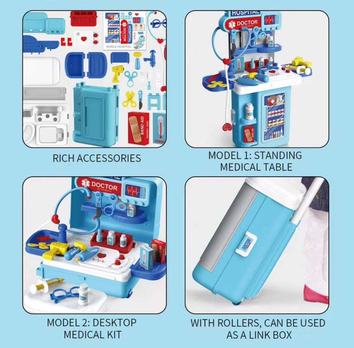 Set Doctor Medicina Juguete Maleta Juego De Roles Niños
