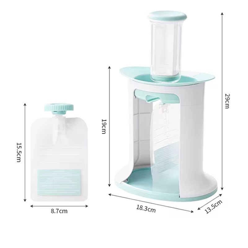 Dispensador De Papilla O Compota Niños Verde