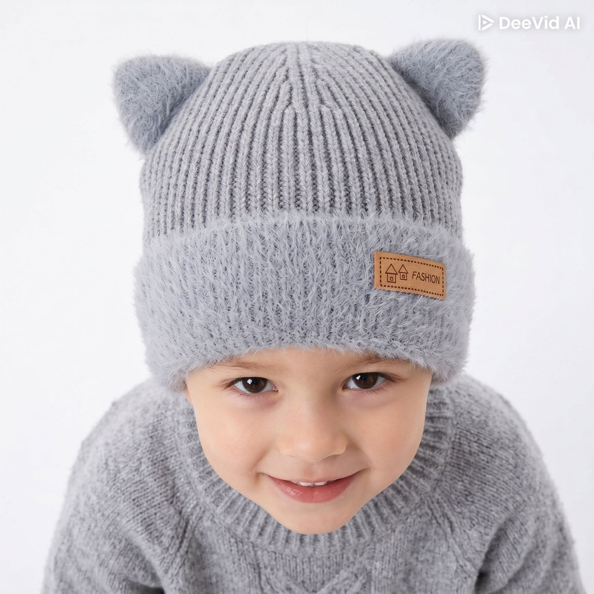 Gorro De Lana Invierno Para Niños Con Orejas Gatico